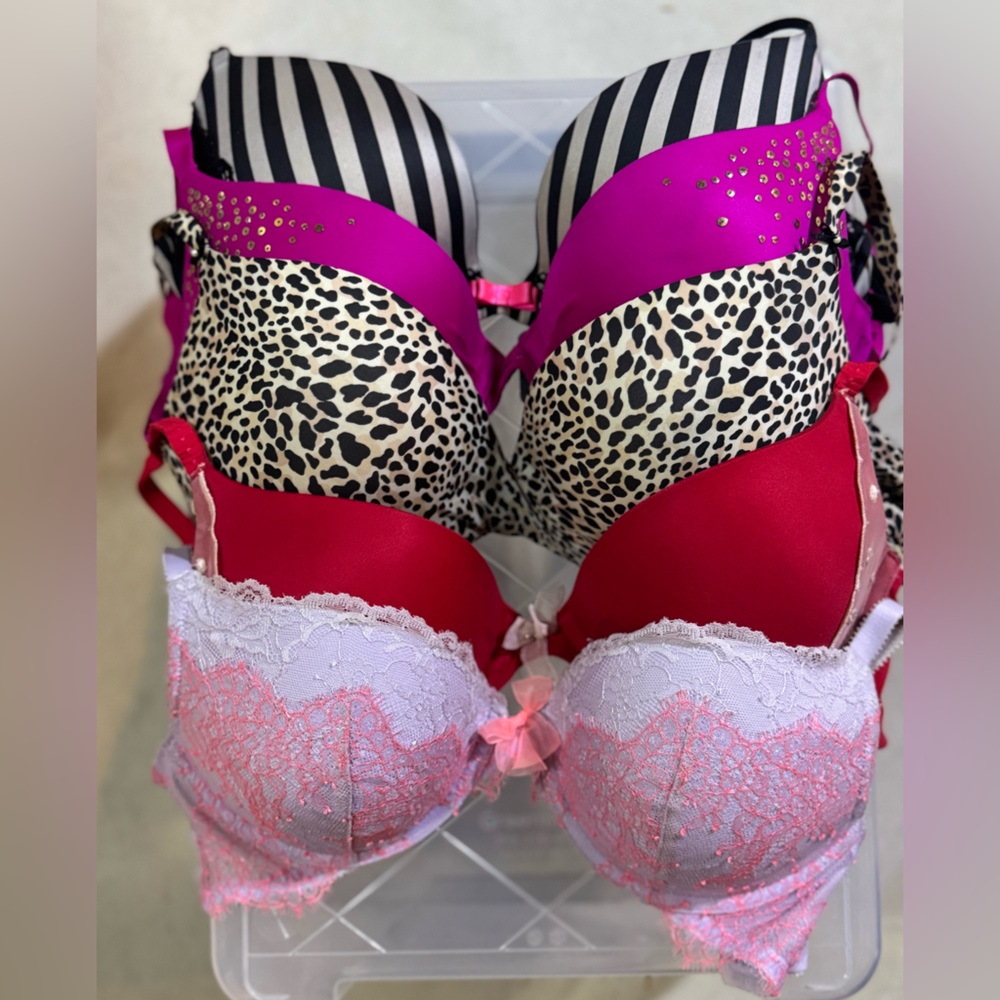 Victoria's Secret Intimates Red and Pink Lace Bras